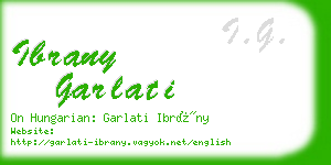 ibrany garlati business card